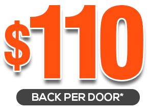 $110 back per door